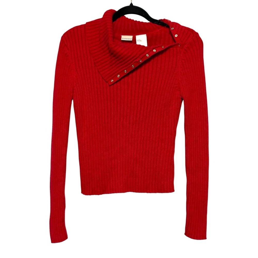 Vintage NOBO Y2K Ribbed Sweater Womens Size M Baddie Indie Sleaze‎ French Girl